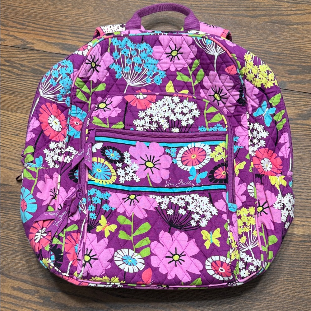 Vera Bradley Flutterby Floral Backpack Retired - Picture 2 of 8